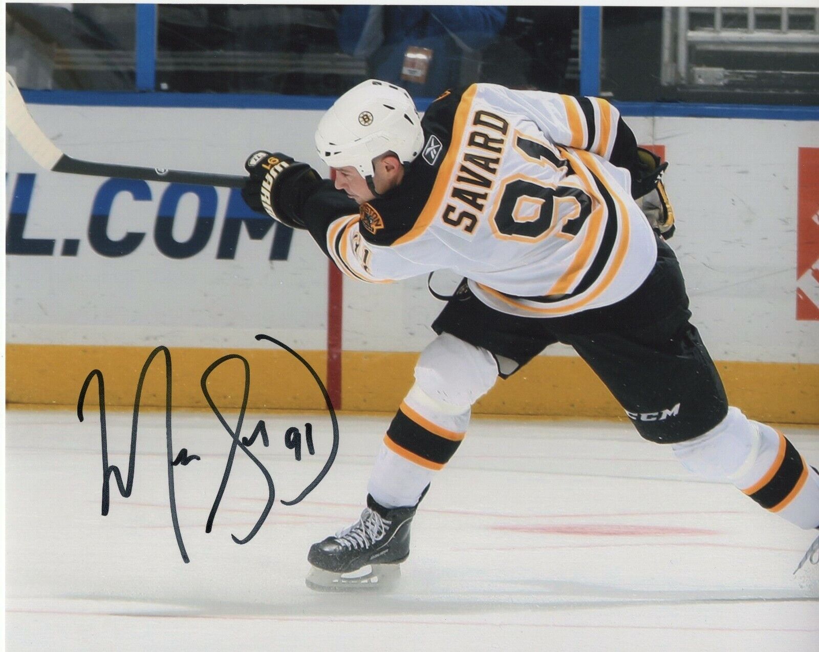 MARC SAVARD SIGNED AUTOGRAPH BOSTON BRUINS 8X10 Photo Poster painting PROOF