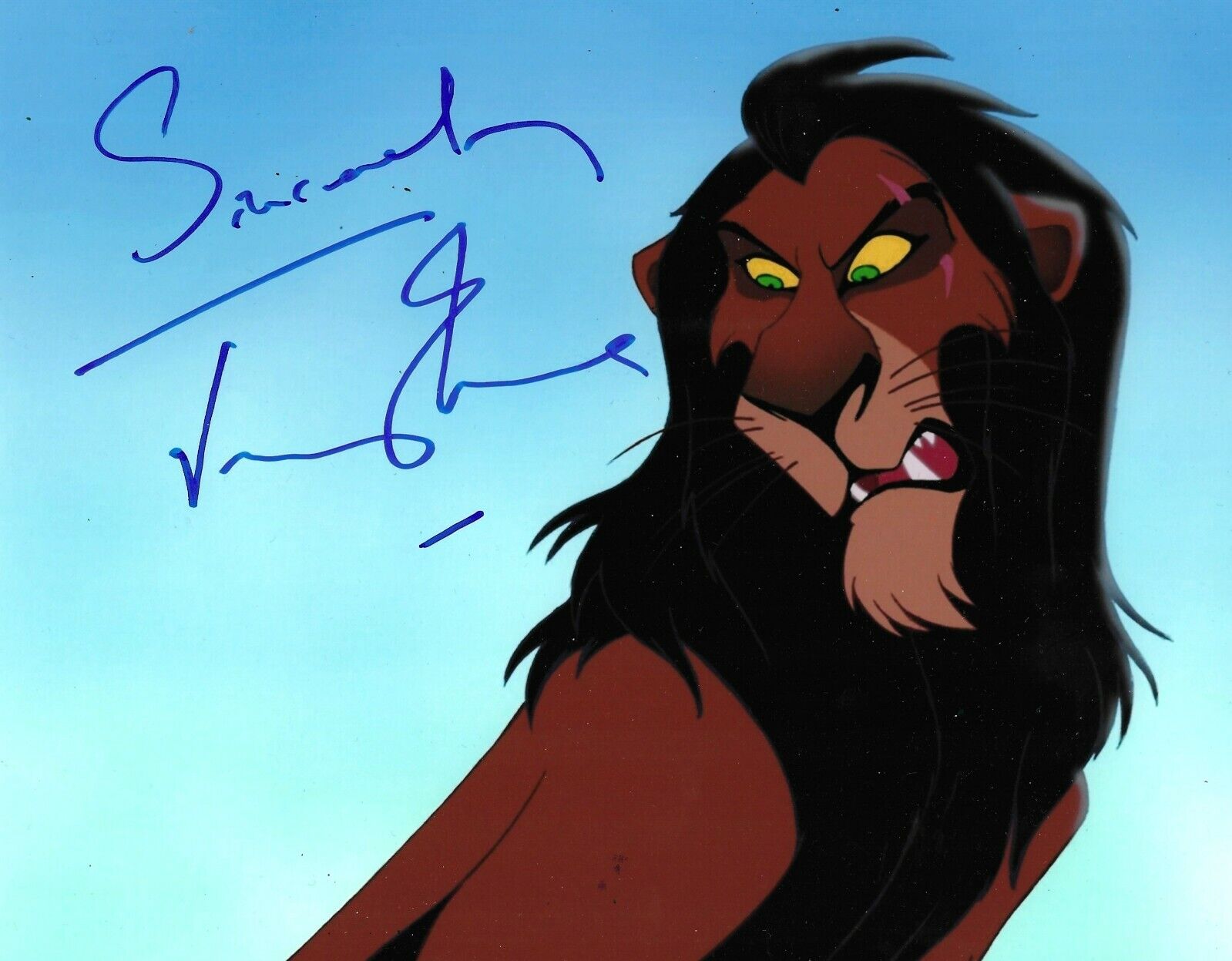 Jeremy Irons Signed The Lion King 10x8 Photo Poster painting AFTAL