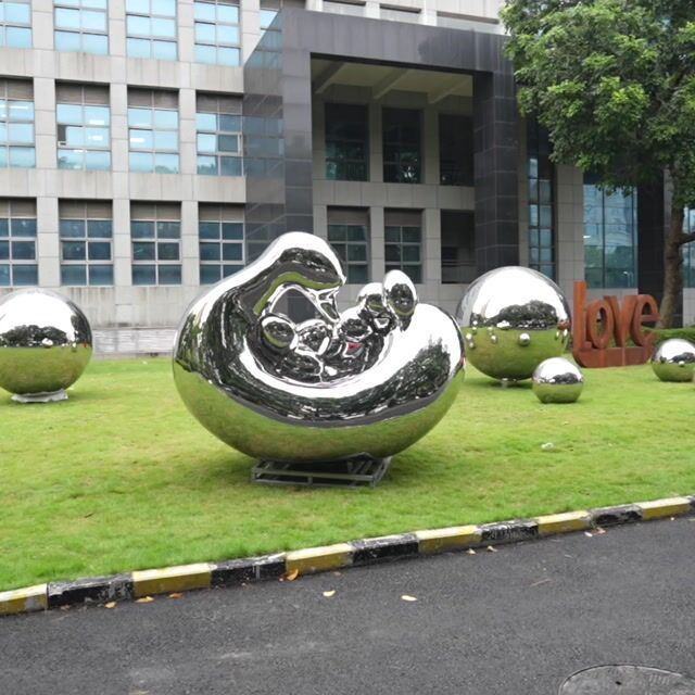 Stainless Steel Duck Sculpture