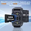 2K HD WiFi Motorcycle Camera IP67 Waterproof Motorcycle Dash Cam 140 Degree Wide Angle Driving Dash Cam DVR Camcorder for Cycling