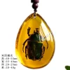 Insect Amber Pendant Natural Butterfly Specimen Insect Amber Necklace Children's Hanging Accessories