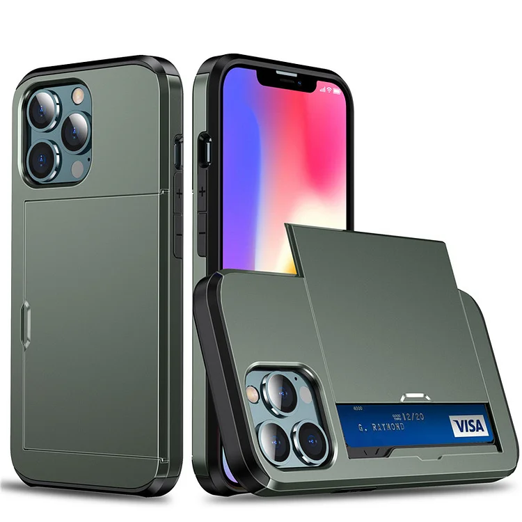 Card slide Apple phone case