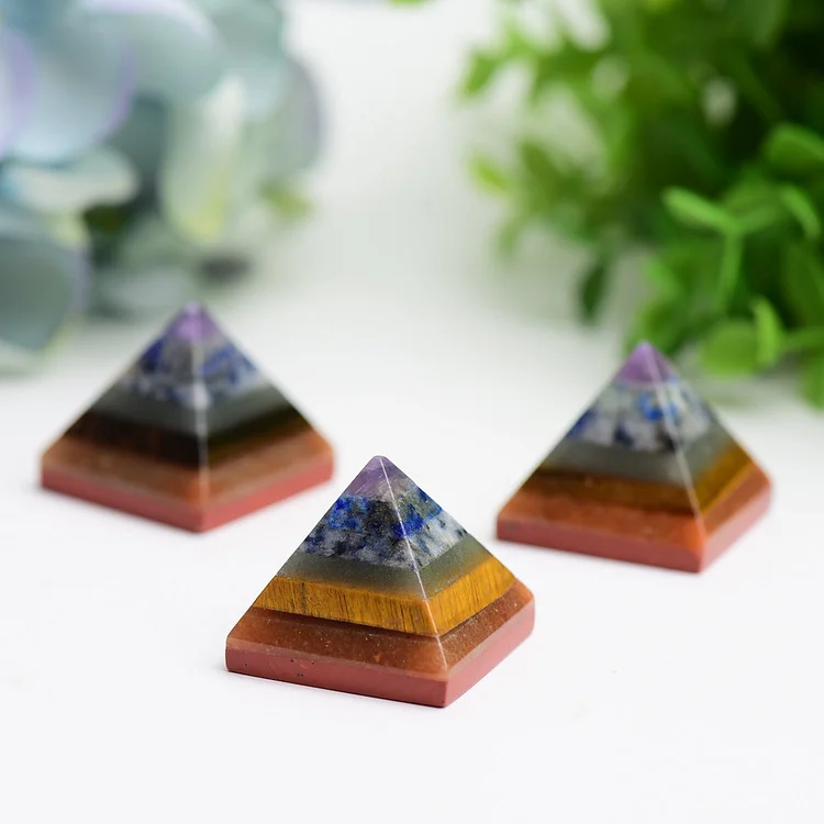 1.0" Chakra Pyramid Crystal Carving