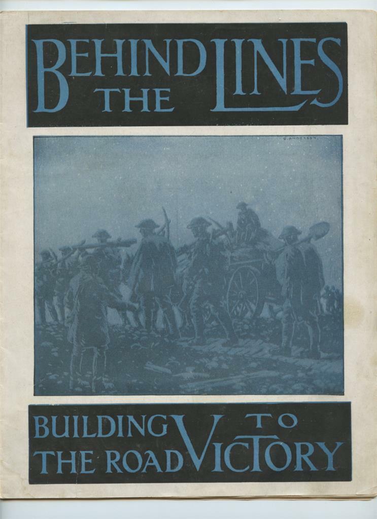 Behind the Lines Building the Road to Victory WWI Photo Poster painting Magazine