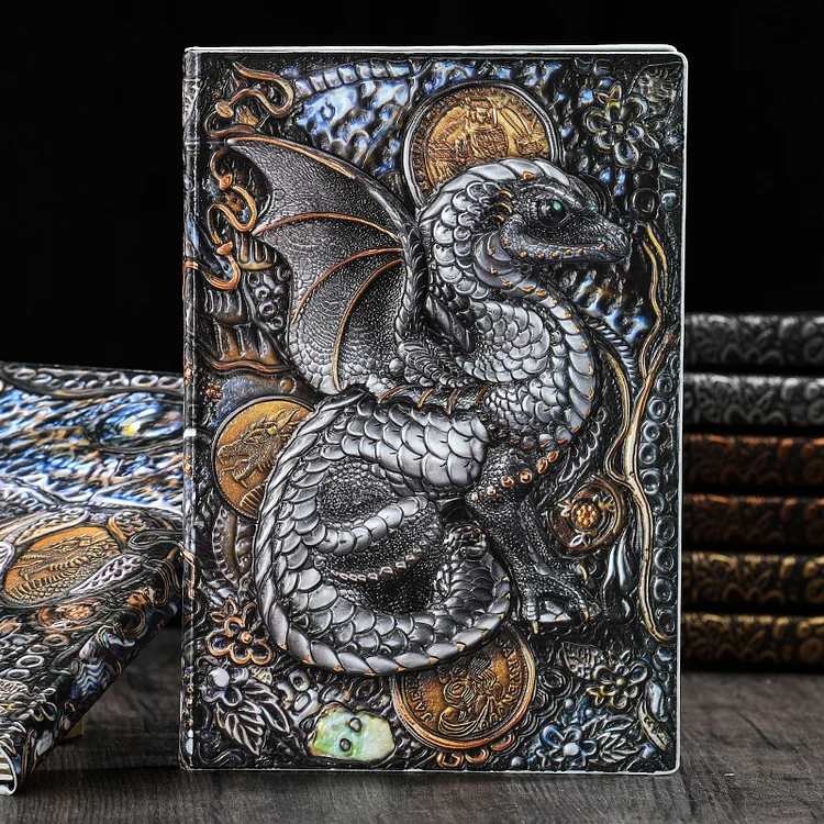 Olivenorma Journal Dragon 3D-Embossed Art Pattern Notebook