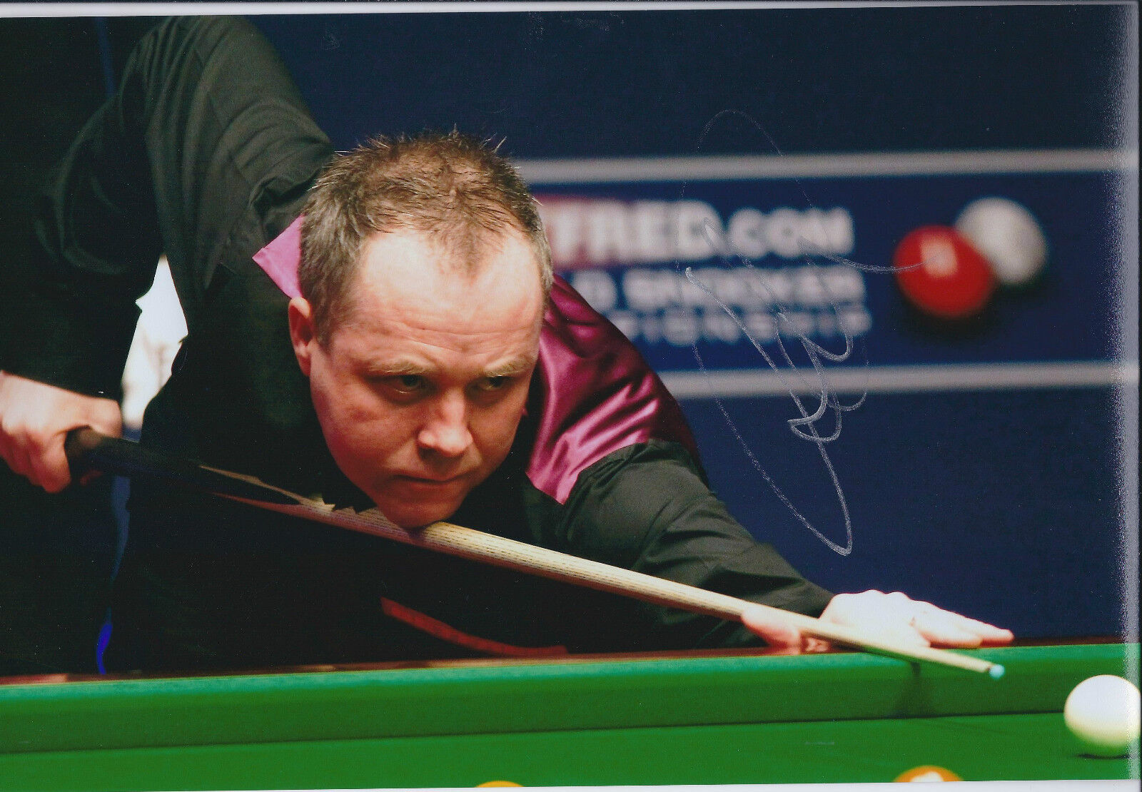 John HIGGINS SIGNED Autograph 12x8 Photo Poster painting AFTAL COA CRUCIBLE Snooker Champion