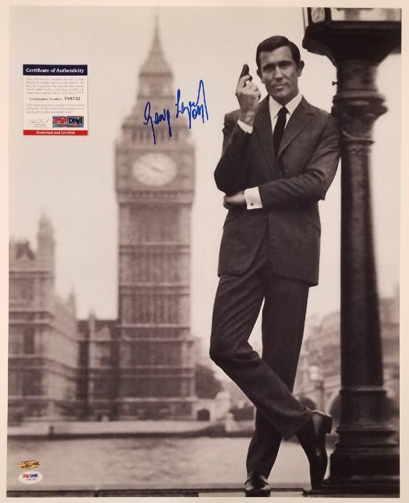 George Lazenby signed 007 James Bond 16x20 Photo Poster painting #2 Autograph (A) ~ PSA/DNA COA