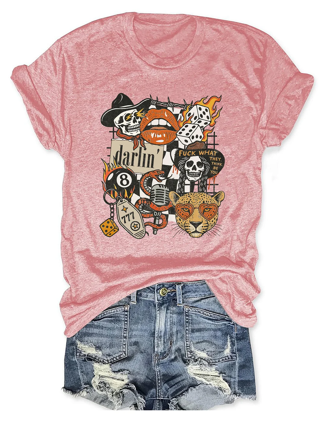 Western Punk Collage T-shirt