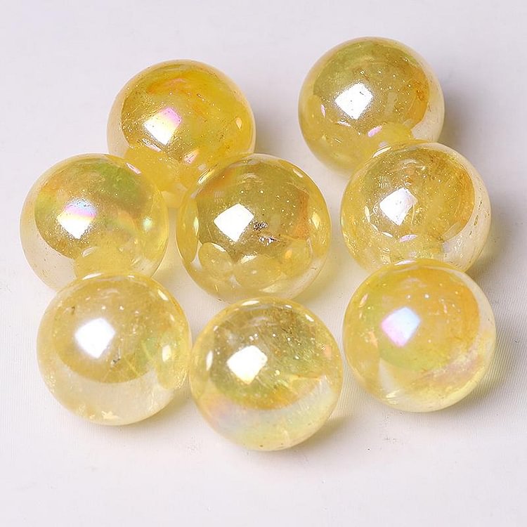 0.25kg Aura Yellow Crystal Spheres