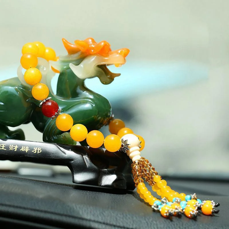 Dragon Vein Agate Balance Bracelet Car Decoration