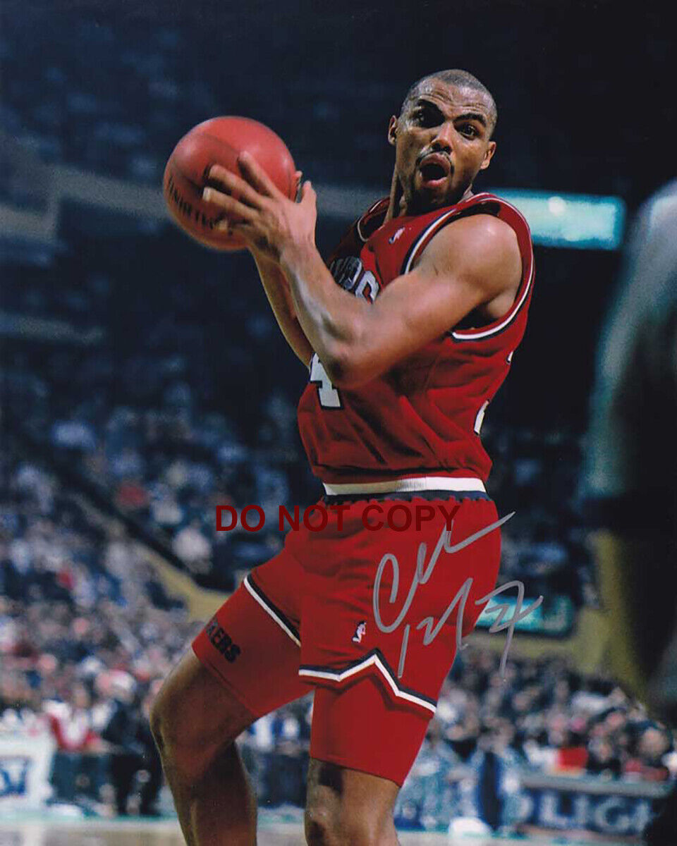 Charles Barkley - Autographed Signed 8x10 Photo Poster painting (NBA HOF) Reprint