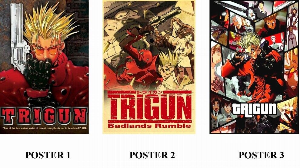 TRIGUN - ANIME - 3 Photo Poster painting POSTERS - QUALITY INSERTS PERFECT FOR FRAMING