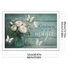 Rose Vase and Proverb-11CT Stamped Cross Stitch 60*40cm(Big Size)