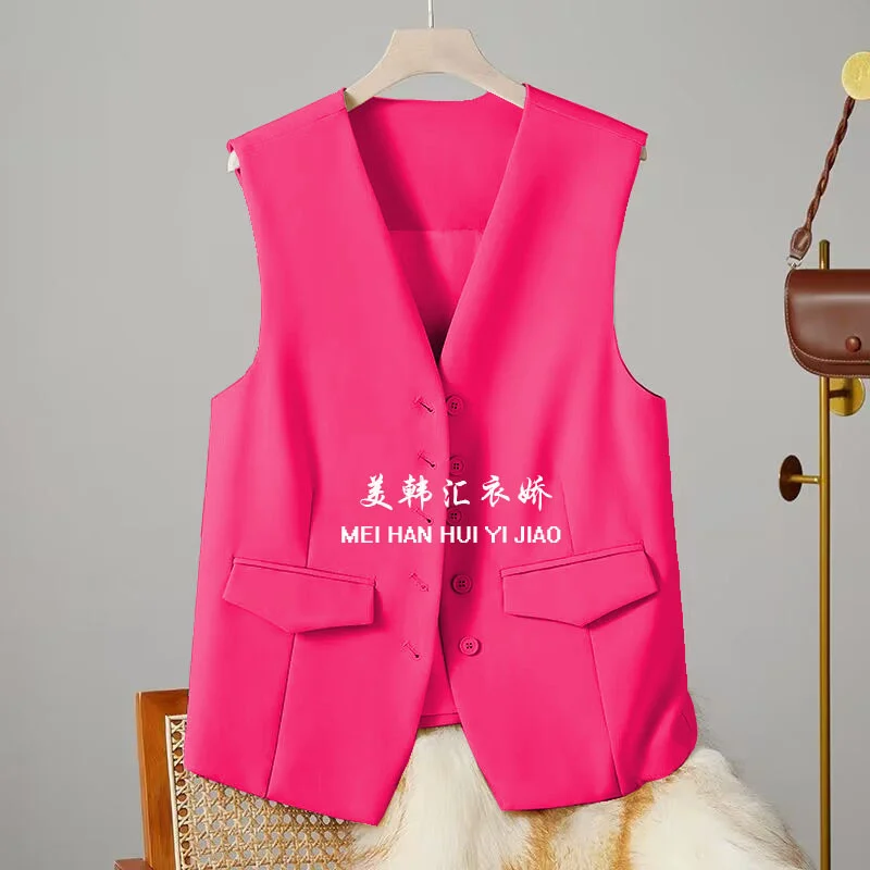 Toloer Toloer Vest Female 2024 Spring And Autumn New Korean Version Of Foreign Style Fashion Trend Vest Small Horse Clip Suit Jacket-Outfit Ideas