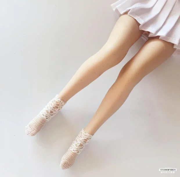 1/6 female sexy lace socks for phicen/UD/LAN etc. glue coated plain body-aliexpress
