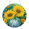 DIY Sunflower Diamond Painting Double Sided Hanging Suncatcher Pendant