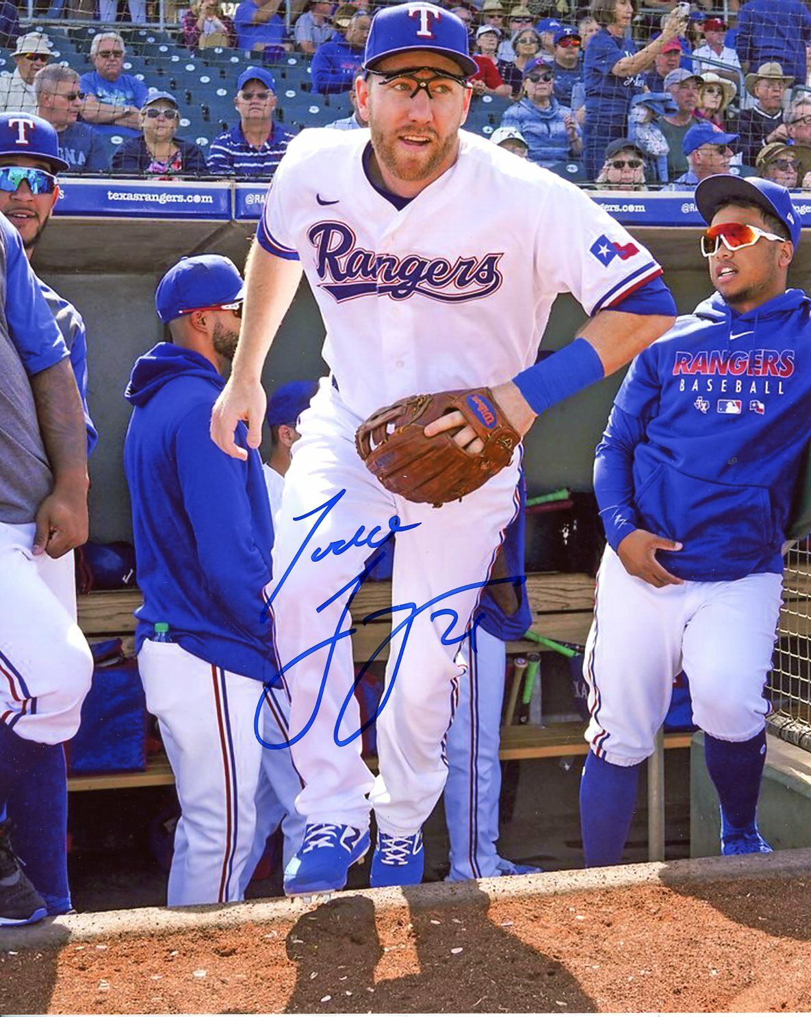 Todd Frazier Autographed 8x10 Texas Rangers#4