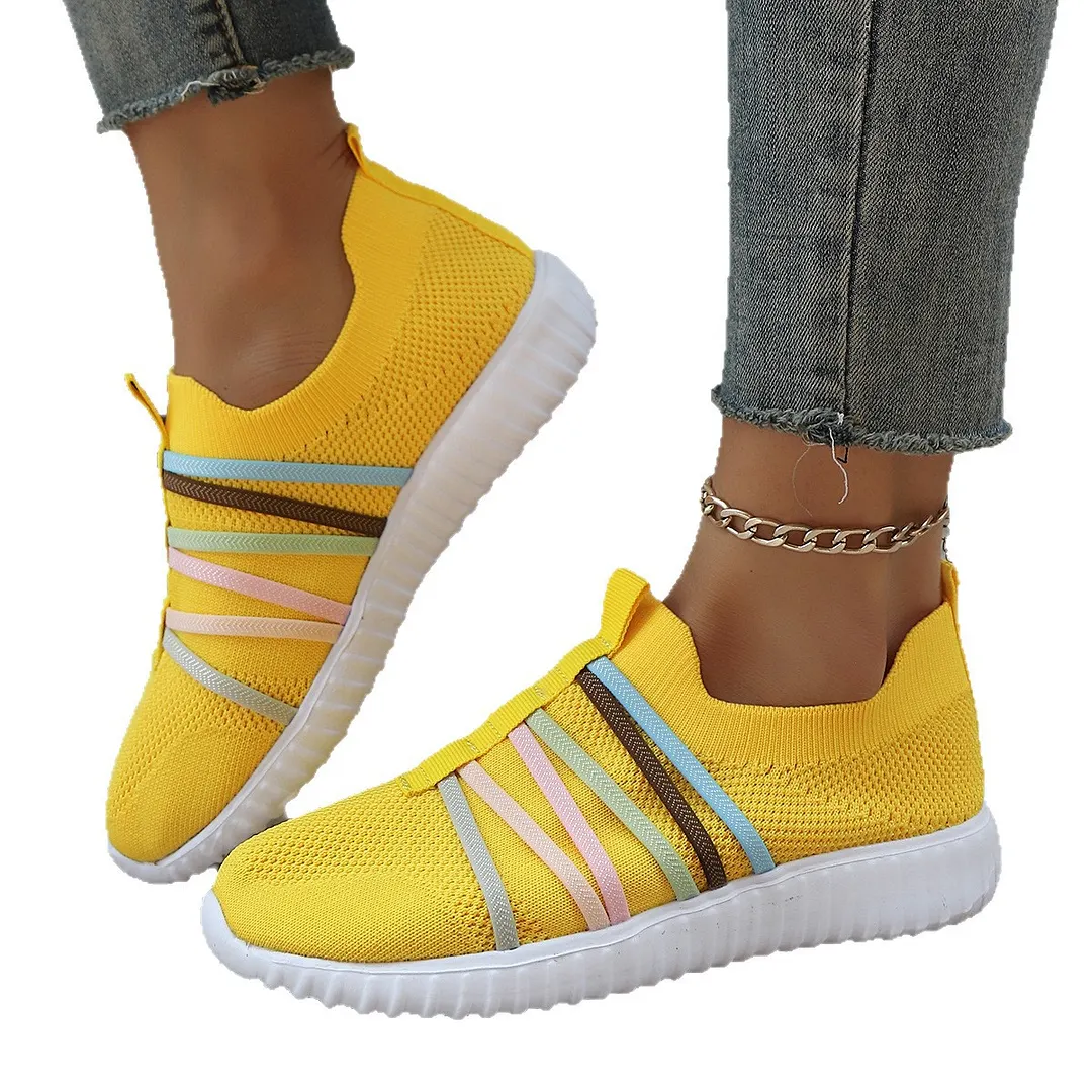 Breakj Breakj Women's Shoes Summer New Flying Shoes Large-Size Leisure Single Shoes Light Pedal Sneakers