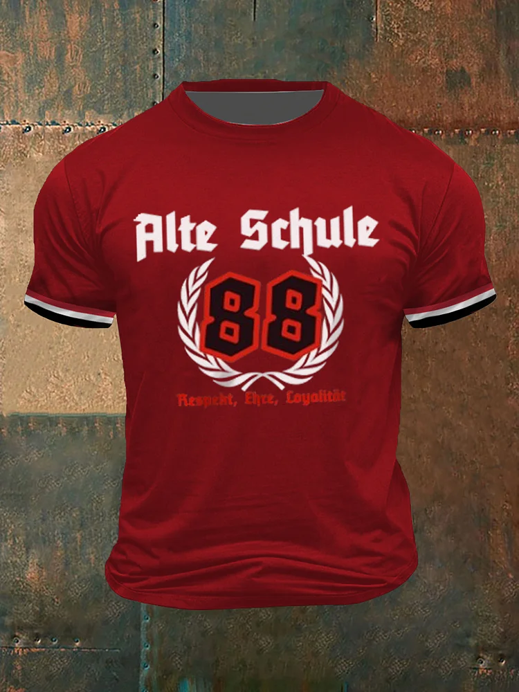 Männer Alte Schule T-Shirt mit kurzen Ärmeln
