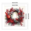 Christmas Wreath And Bird-11CT Counted Cross Stitch 40*40cm