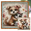(Multi-Style) Colored Pencil Cat And Dog-11CT Stamped Cross Stitch 45*45cm/17.72*17.72in