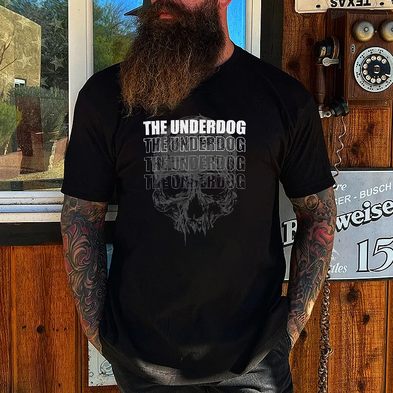 Livereid The Underdog Skull Printed Men's T-shirt - Livereid