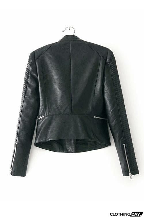 Zipper Slim Leather Jackets