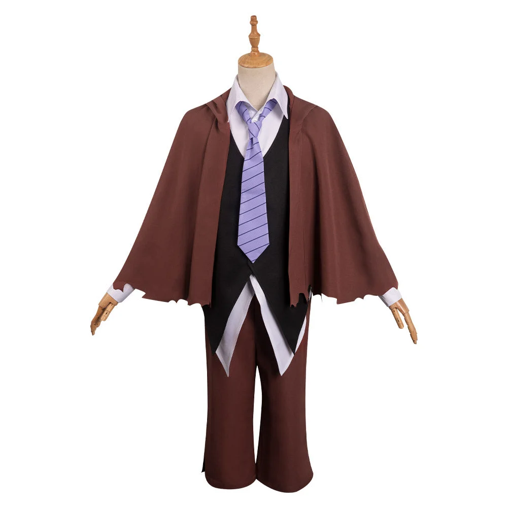 Anime Edogawa Ranpo Outfits Brown Coat Cosplay Costume Halloween Carnival Suit