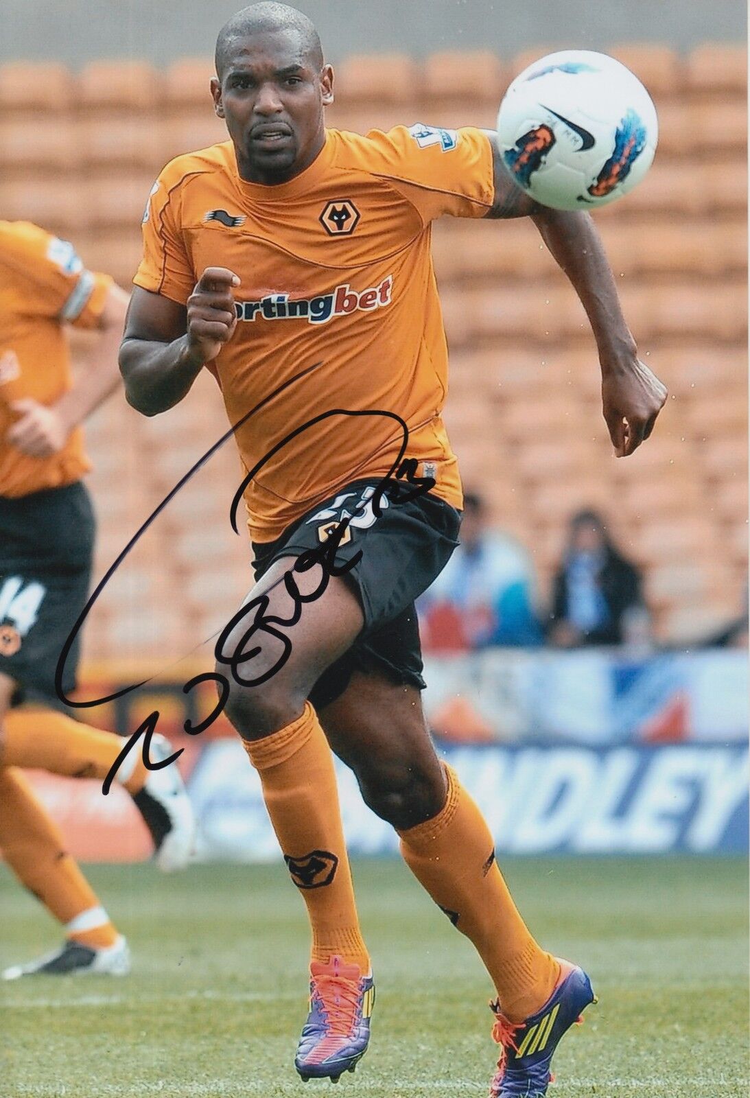 WOLVES HAND SIGNED RONALD ZUBAR 12X8 Photo Poster painting.