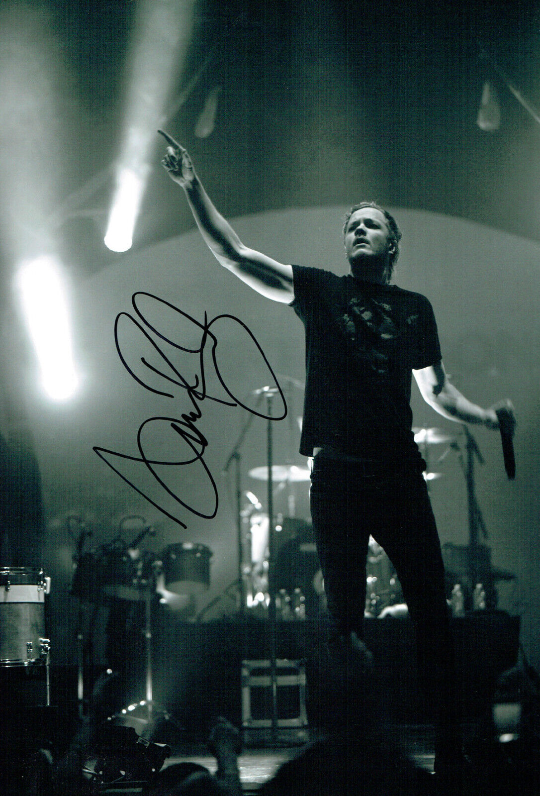 Dan REYNOLDS Signed Autographh 12x8 Photo Poster painting AFTAL COA Chasing Dragons Frontman