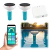 7-in-1 Digital Pool Water Tester WiFi PH and Salinity Temperature EC ORP Floating Chlorine Tester for Swimming Pools Hot Tub Jacuzzi Spa (No Calibration Fluid)