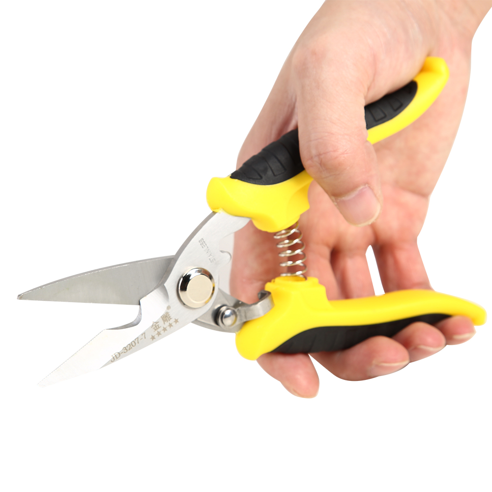 

Multifunction Stainless Steel Electrician Scissors Shears Wire Thin Cutter, 8inch, 501 Original