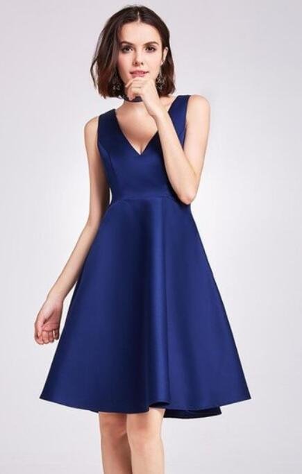 Beautiful Halter Satin Short Prom Dress Zipper Homecoming Party Gowns - lulusllly