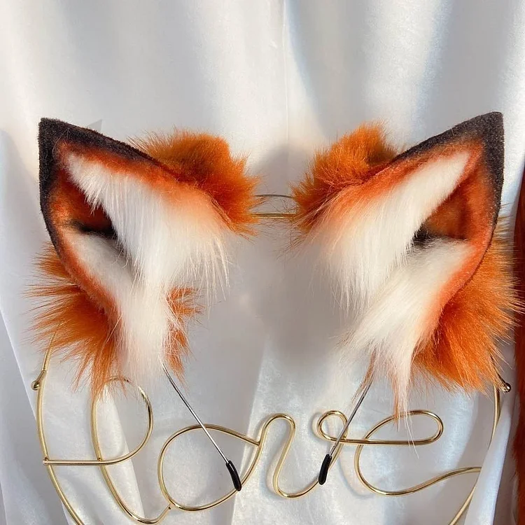 Chic Red Fox Ears Headwear and Tail SP15174