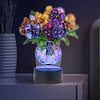 Acrylic Double Sided Butterfly Vase Diamond Painting LED Night Light Kit