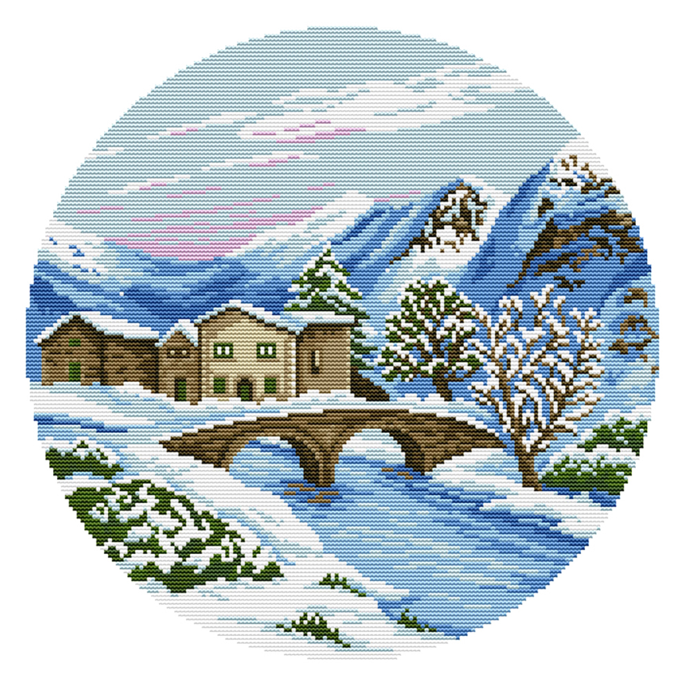 

Winter - 14CT Stamped Cross Stitch - 40*40CM, 501 Original