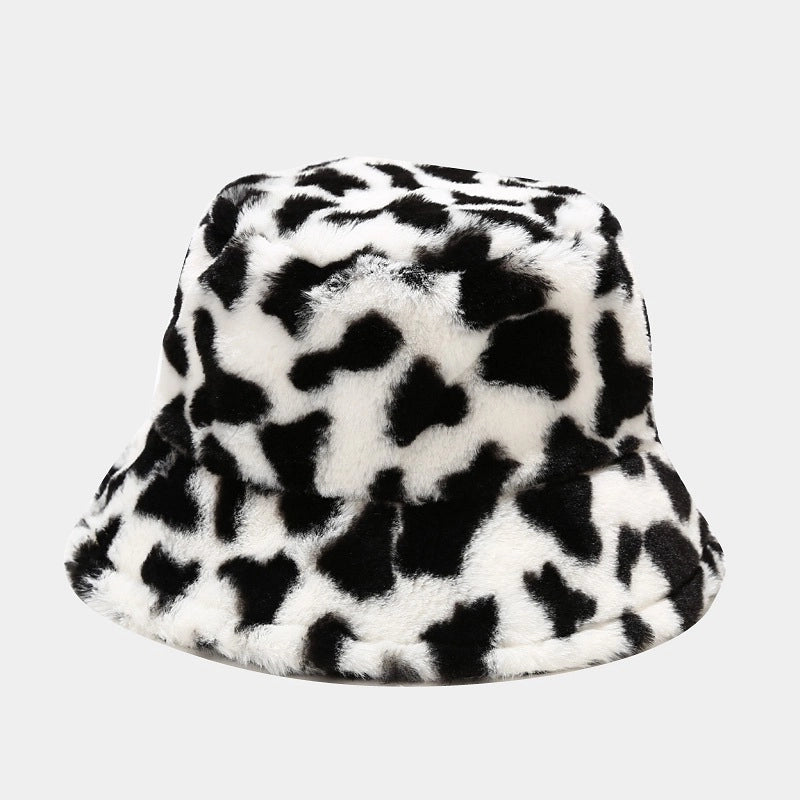 Women’s Fashion Cow Pattern Wide Eaves Bucket Hat