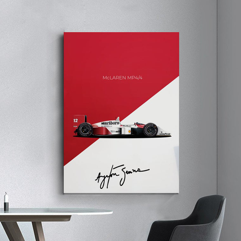 Ayrton Senna Formula 1 McLaren Poster Or Canvas