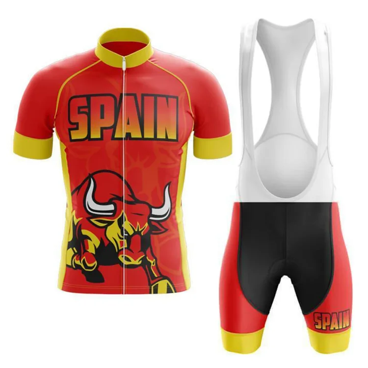Spain Men's Short Sleeve Cycling Kit
