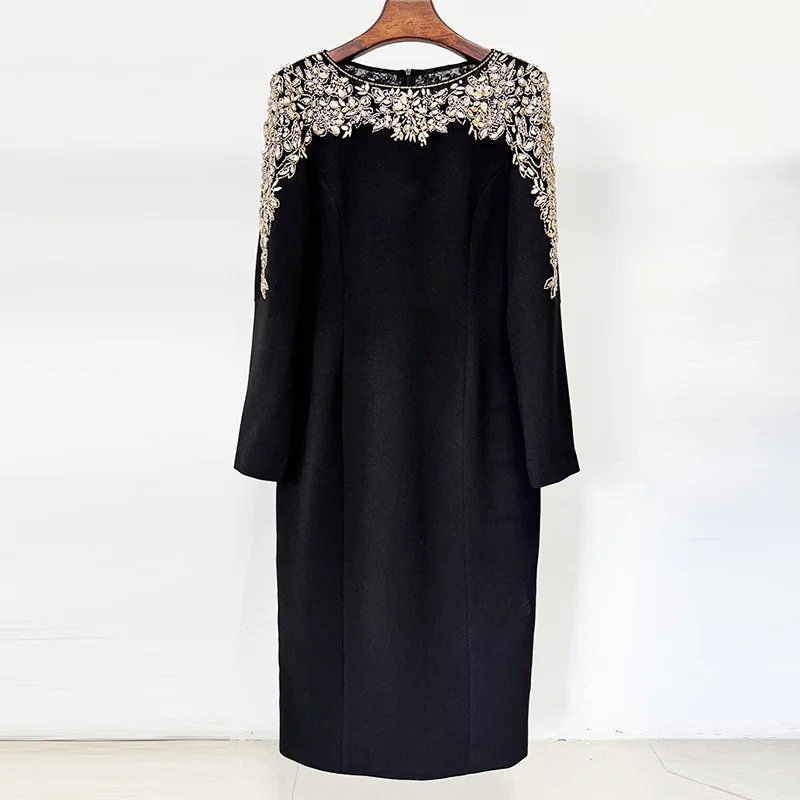 Nigikala Nigikala New Star Fashion Mesh Yarn Heavy Industry Nails And Diamonds In The Long Dress Small Dress