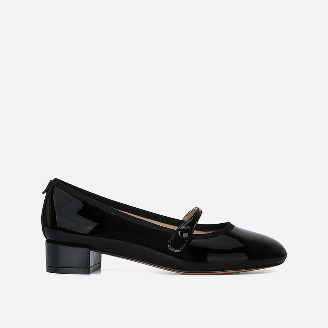 Buckle Shallow-Mouth Chunky Heel Mary Jane