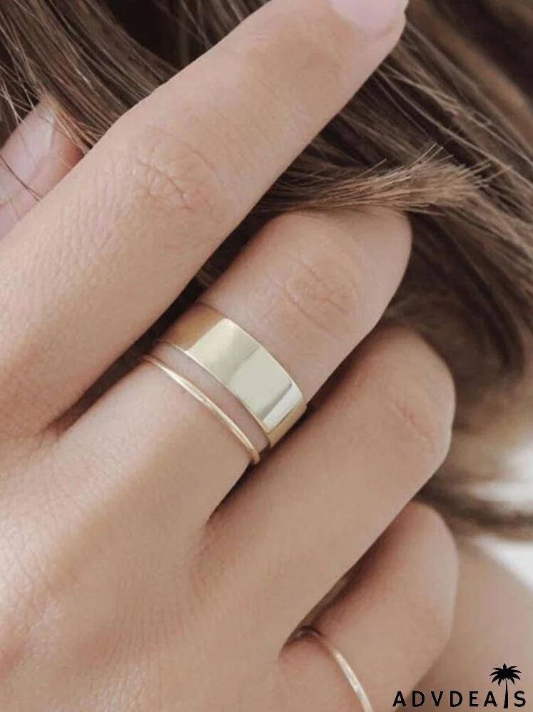 Simple Cuff Ring Set 3pcs