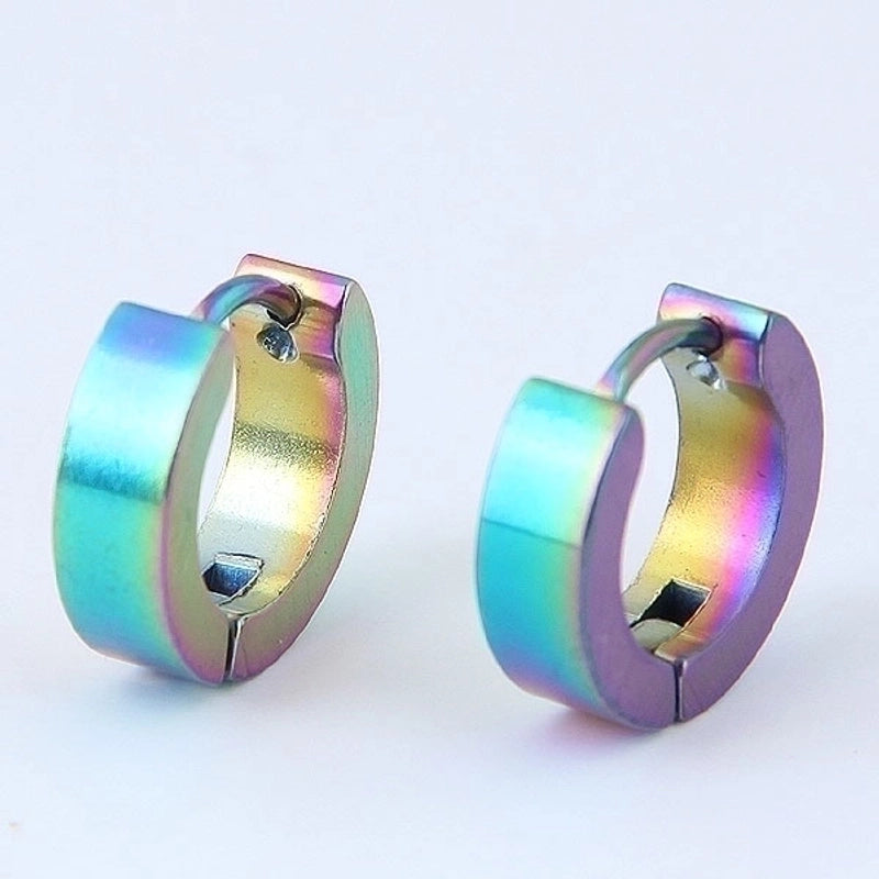 Men’s Fashion Geometric Stainless Steel Earrings Plating Stainless Steel Earrings