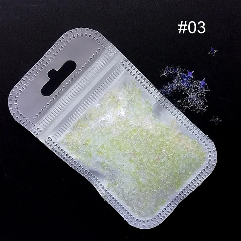 1 Bag Nail Sequins Butterfly Design 3D Glitter Colorful Nail Flakes iridescent Palliette Spangle Decoration Nail Art Sticker