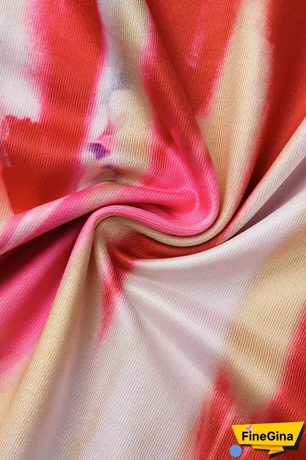 Red Casual Print Basic O Neck Short Sleeve Two Pieces