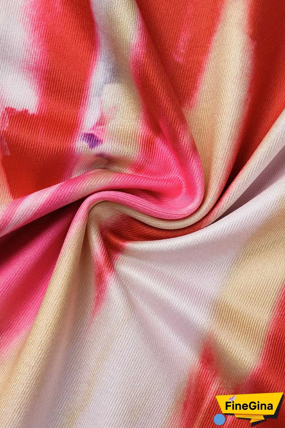 Red Casual Print Basic O Neck Short Sleeve Two Pieces