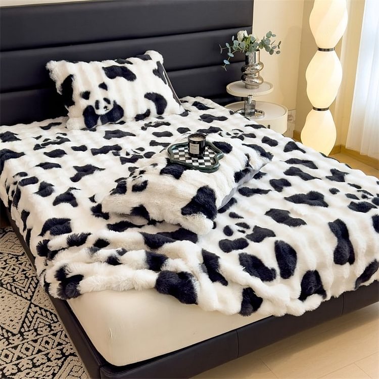 Classic Rose/Panda Printed Fitted Sheet- Hypoallergenic, Soft, and Cozy With Deep Pockets, No Pillowcase Included