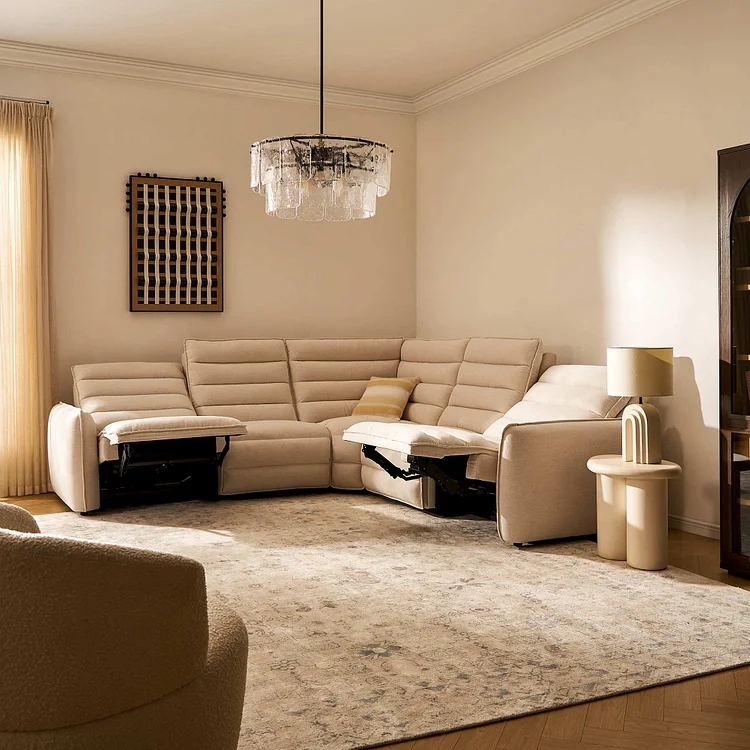 Reverie Performance Fabric Motion Recliner L-Shape Sofa