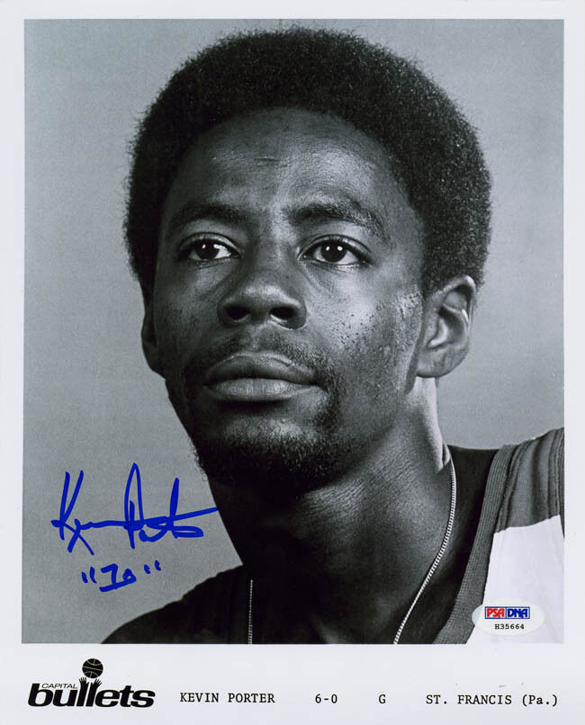 Kevin Porter SIGNED 8x10 Photo Poster painting Washington Bullets Promo PSA/DNA AUTOGRAPHED