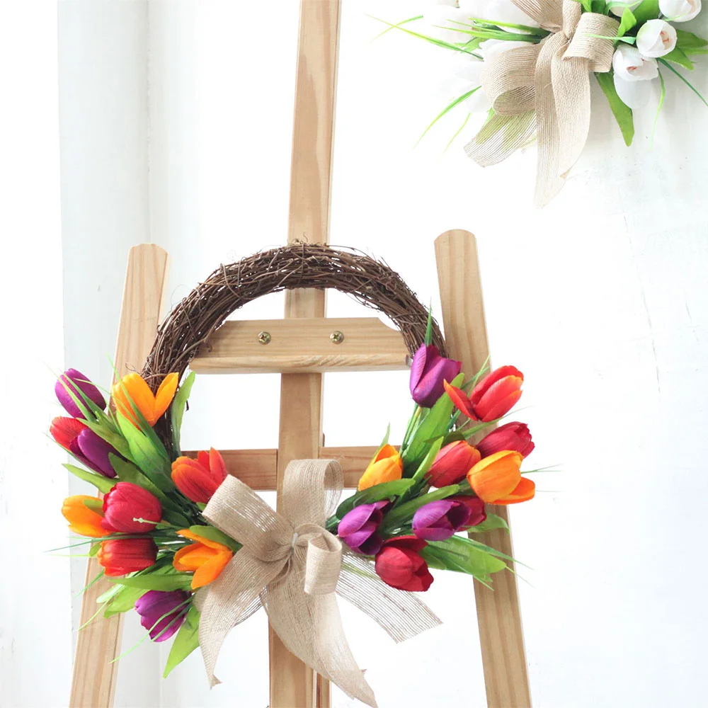 New holiday gift decoration simulation tulip rattan garland